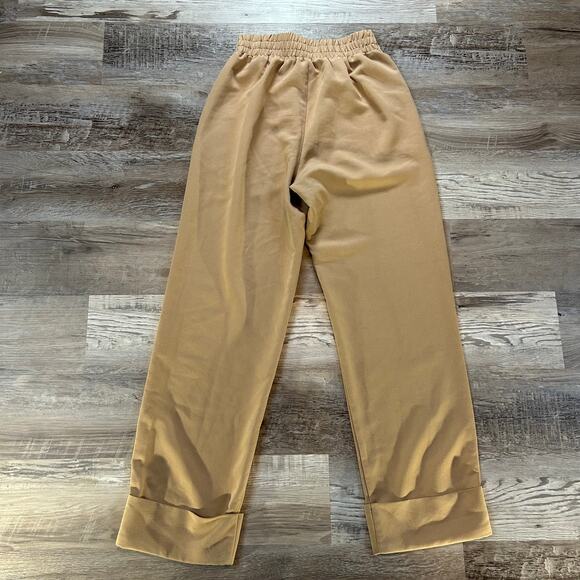 4th + Reckless Beige Elastic Waist Wide Leg Pants UK 8 / US 4 - Picture 4 of 8